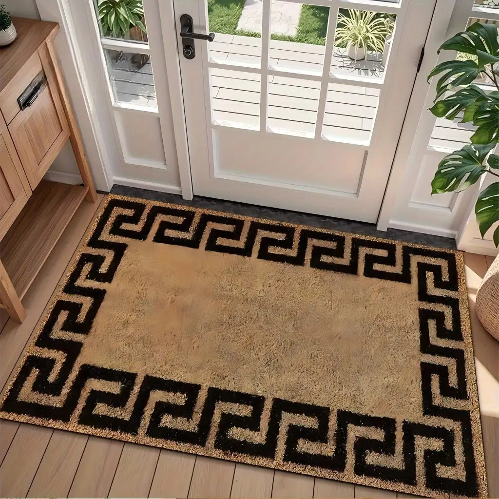 Greek Pattern Doormat A Minimalist Home Entrance Mat Suitable for Living Rooms Bedrooms Study Rooms Coffee Tables and Hotel