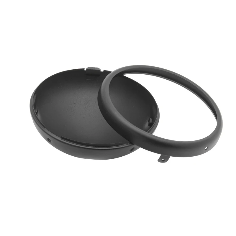 Retro 7 Inch Motorcycle LED Headlight Lamp Housing Modified Shell Bucket Trim Holder Accessory for Custom Bike Lighting