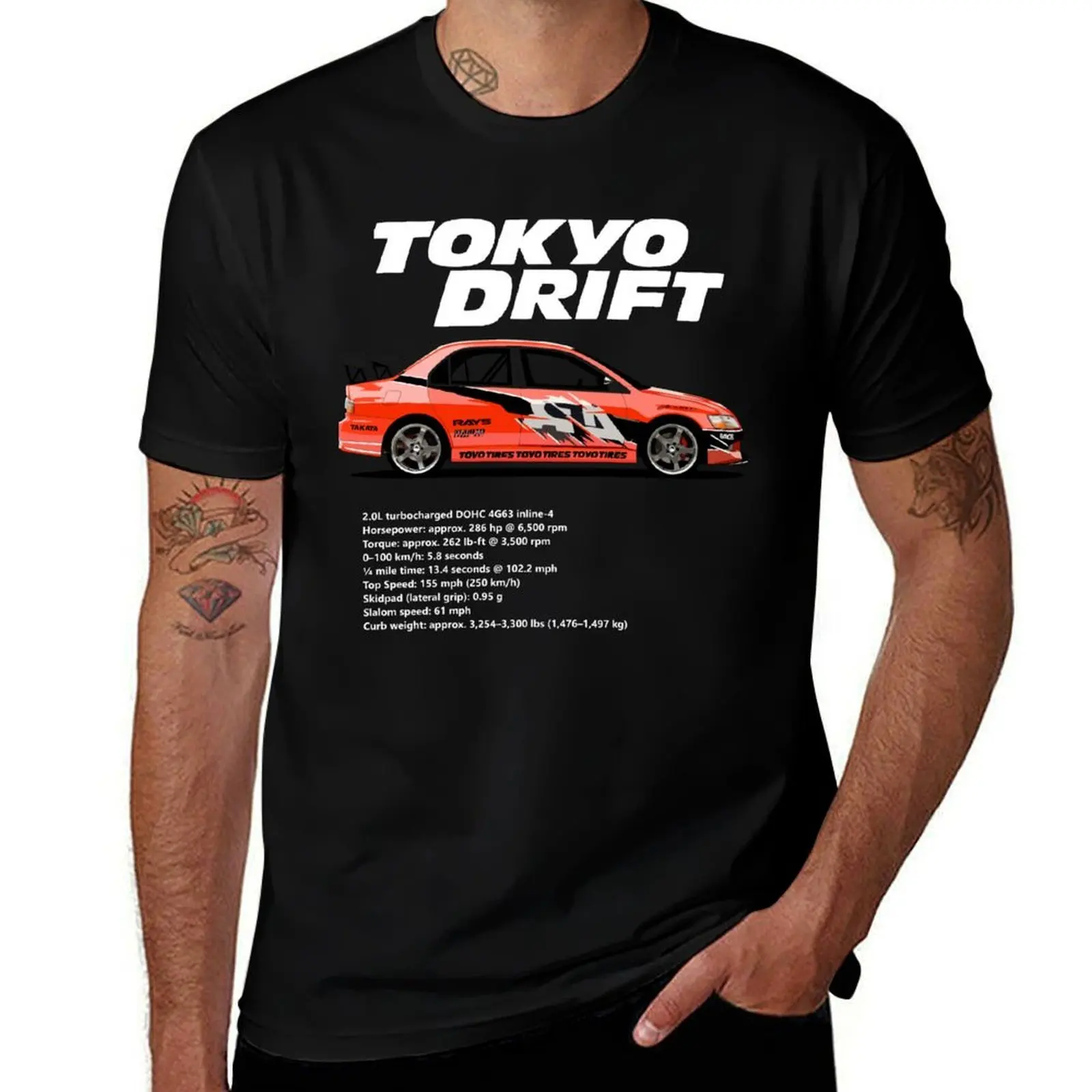 

Fast and Furious Tokyo Drift Sean EVO IX T-Shirt shirts graphic tees summer top summer tops anime stuff cotton t shirt men