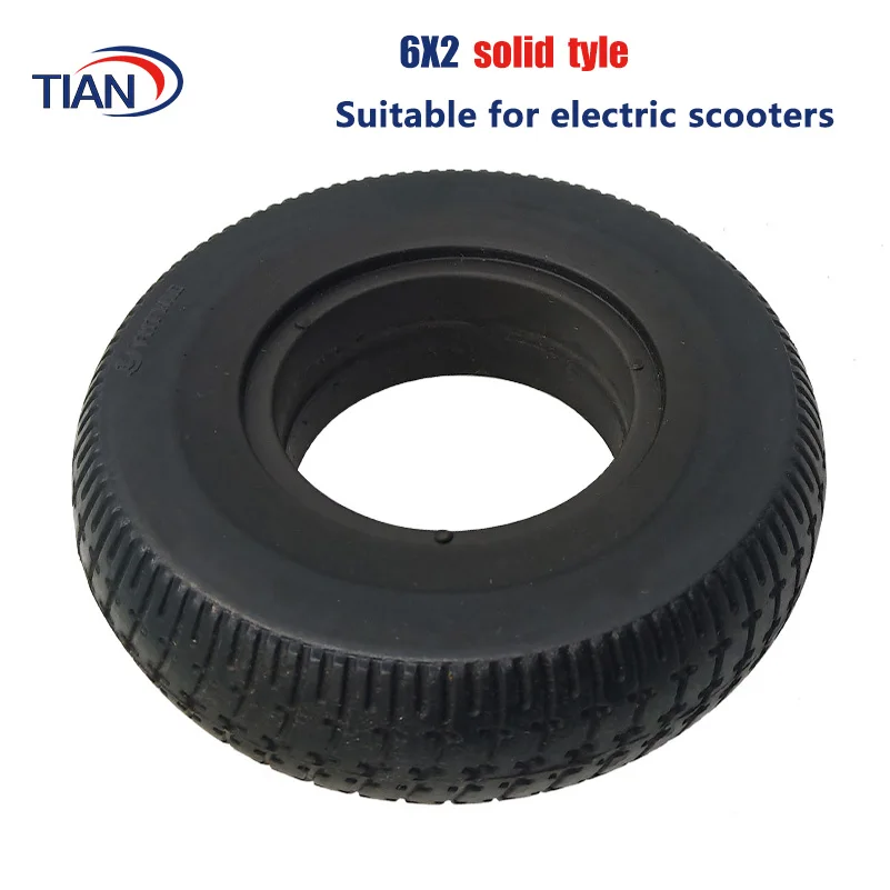 

Противоскользящая твердая шина 6X2 со ступицей для замены тележки для инвалидной коляски 6-дюймового электрического скутера