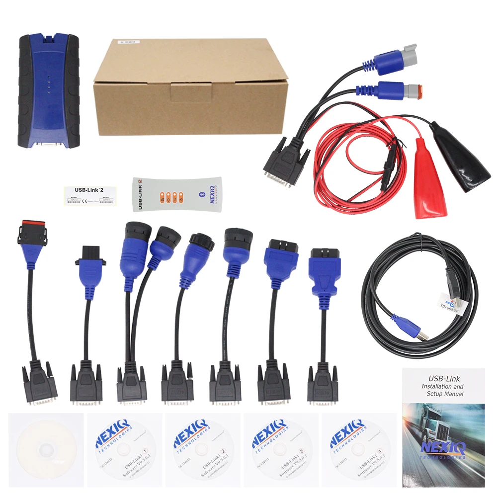 Durable Car Diagnostic Tools Nexiq 2  with Bluetooth Heavy Duty Nexiq USB Link 2 o.bd2 Scanner Diagnostic Tool for Truck