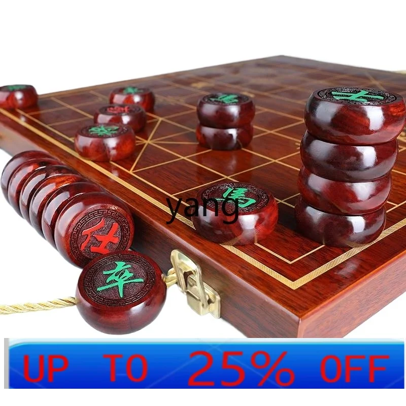 LTT solid wood high-grade large adult chess plus chessboard ancient style big rosewood