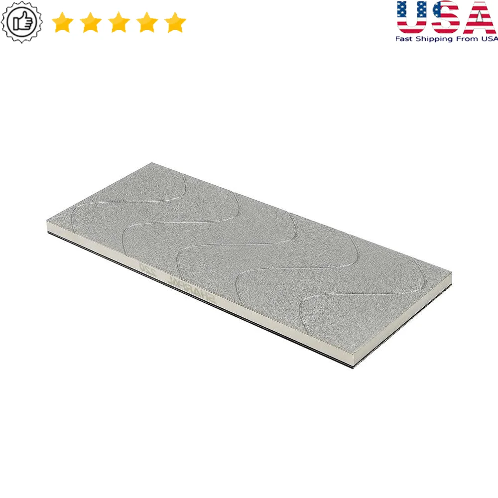 10x4 Inch Diamond Lapping Plate Whetstone Flattener Coarse 220 Grit Sharpening Stones Fix MirrorFlat Technology Anti-Slip Base