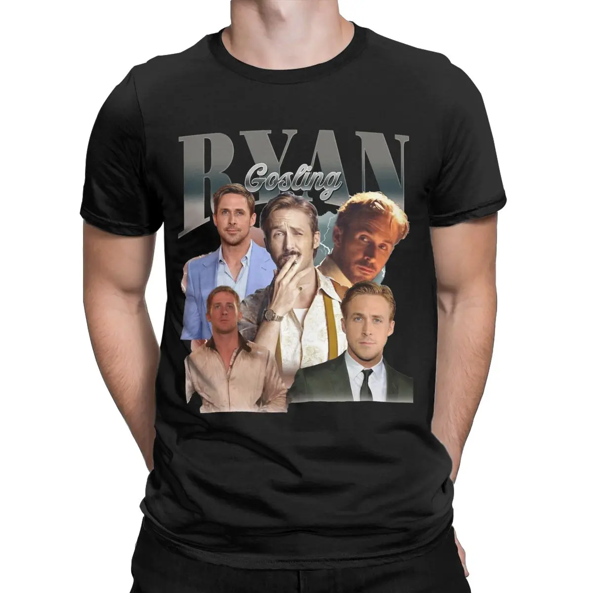 Literally Me Ryan Gosling Men's T Shirts Unique Tee Shirt Short Sleeve Round Collar T-Shirts Cotton Birthday Present Clothes