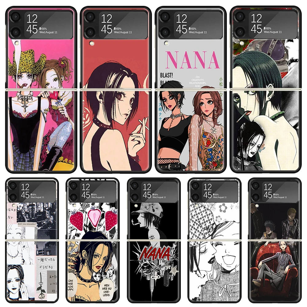 NaNa Osaki Anime Phone Case For Samsung Galaxy Z Flip3 Flip4 Flip5 Flip6 PC Shell For Z Flip 3 4 5 6 Hard Folding Art Cover