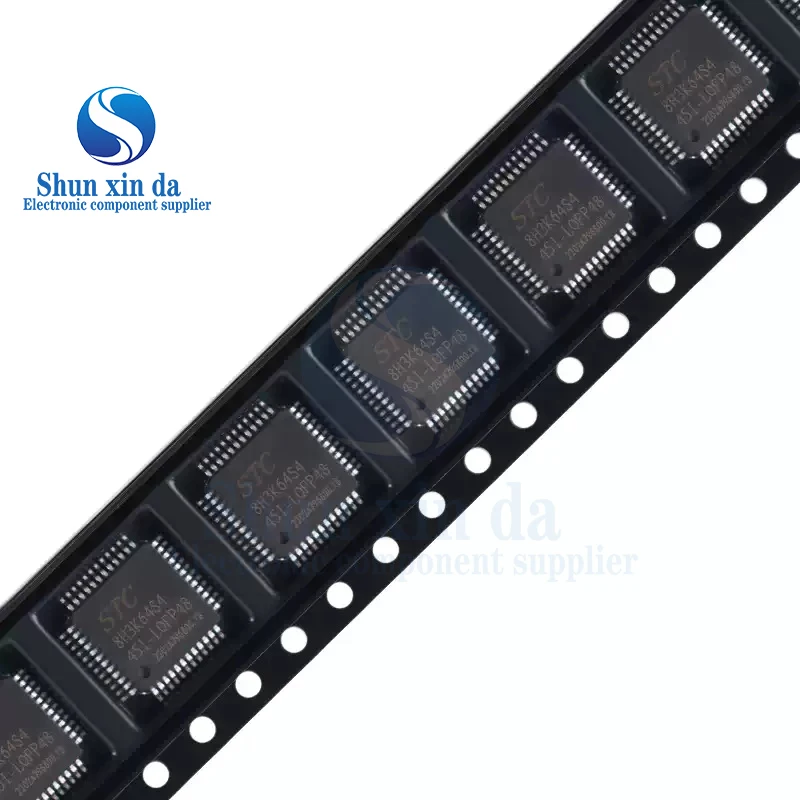 5PCS STC STC8H3K64S4 8H3K64S4 STC8H3K64S4-45I-LQFP48 1T 8051 Microprocessor Microcontroller MCU IC Chip Brand New Authentic