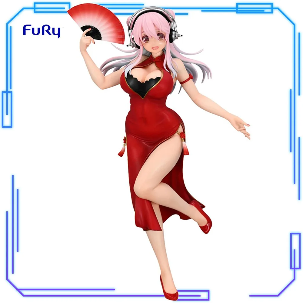 

In Stock FuRyu Original Genuine Super Sonico Trio-Try-iT Figure Chinese Dress Ver. Cheongsam 21cm Collections Model Toy Figures
