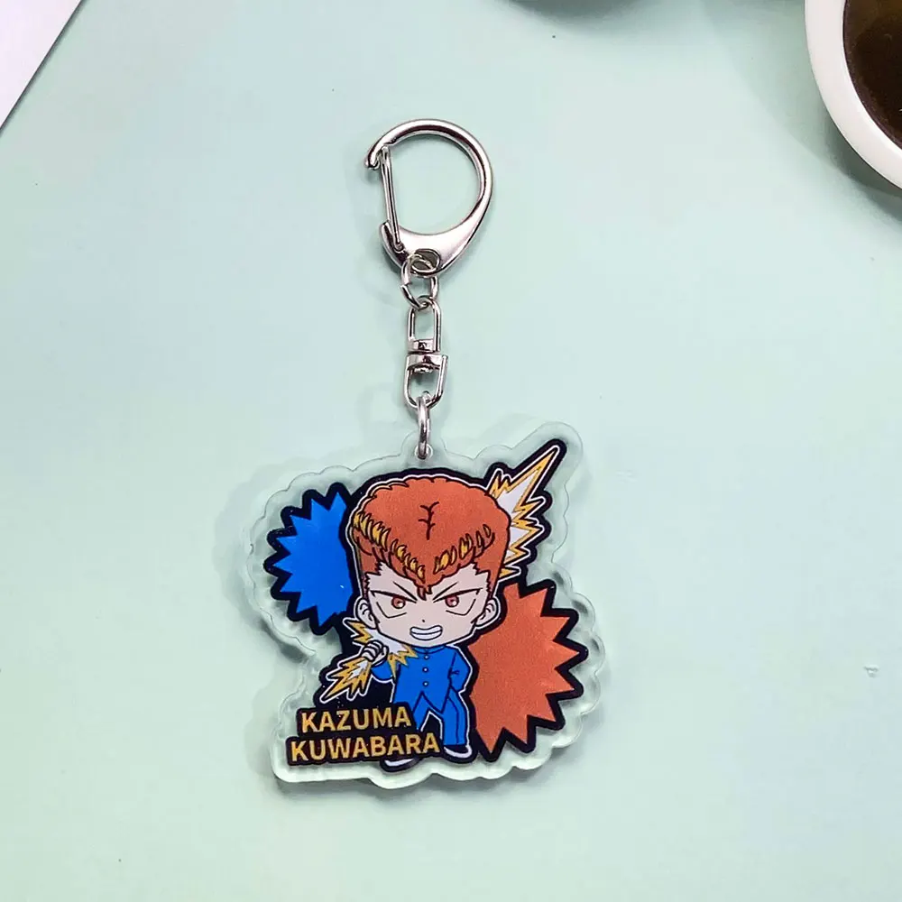 شخصيات أنيمي YuYu Hakusho العصرية سلسلة مفاتيح مصنوعة من الأكريليك اكسسوارات حقيبة السحر لطيف على ظهره قلادة حلقة رئيسية هدايا للأصدقاء