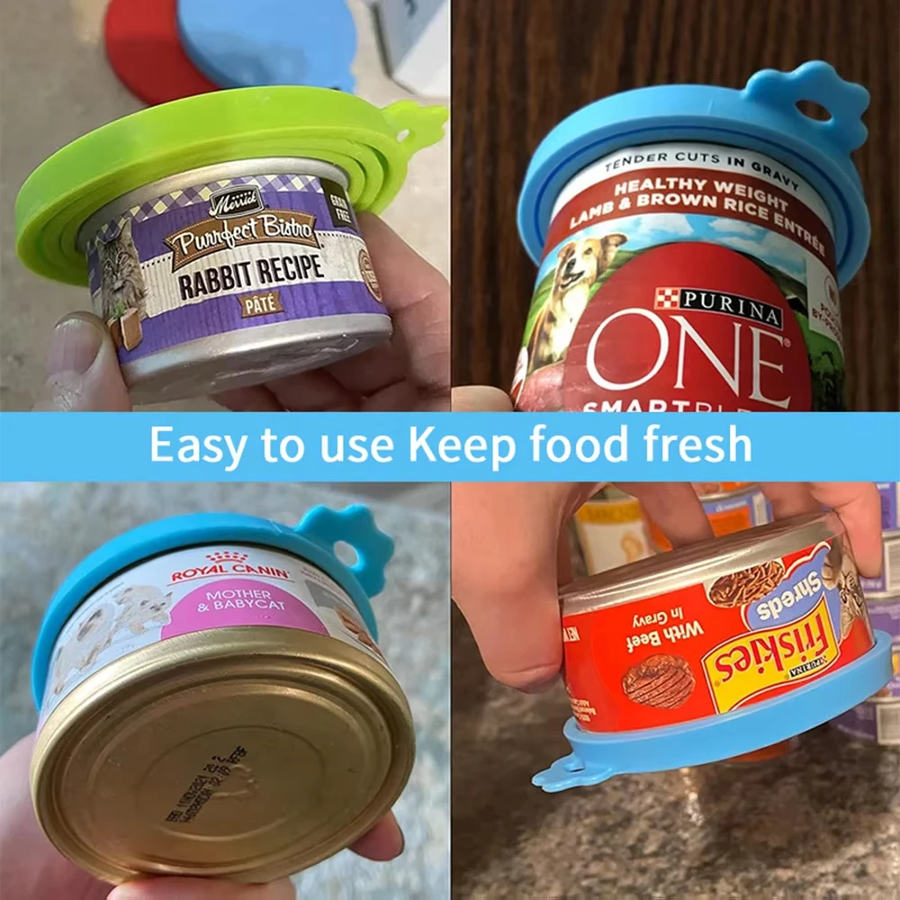 3-in-1 Silicone Can Lid Reusable Silicone Food Preservation Lid Pet Can Lid Sealed Storage Kitchen Tools Hot Selling