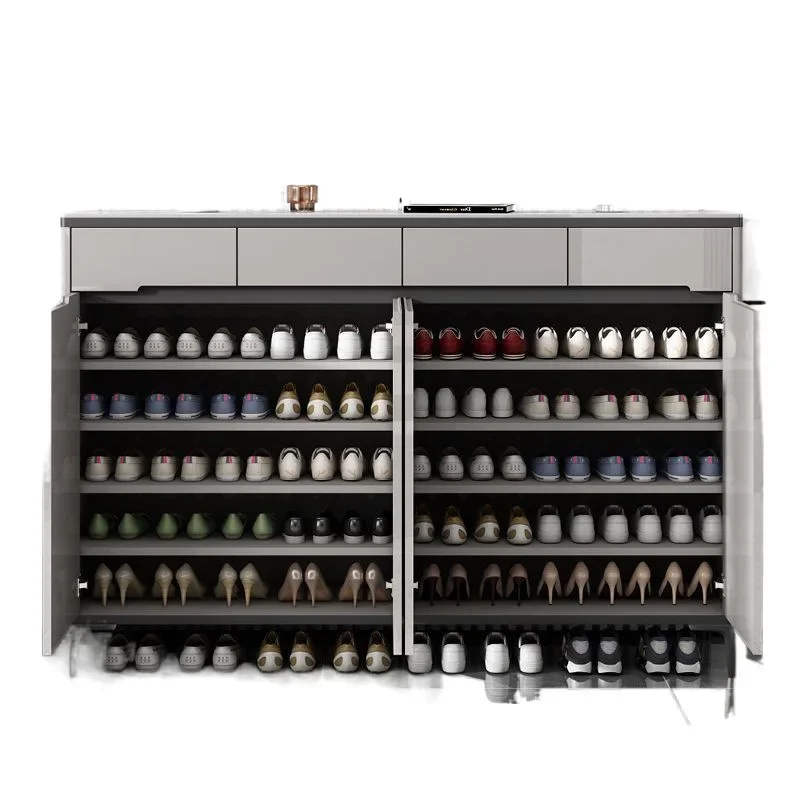 

Light luxury living room entrance cabinet integrated entrance door double sided shoe household entrance