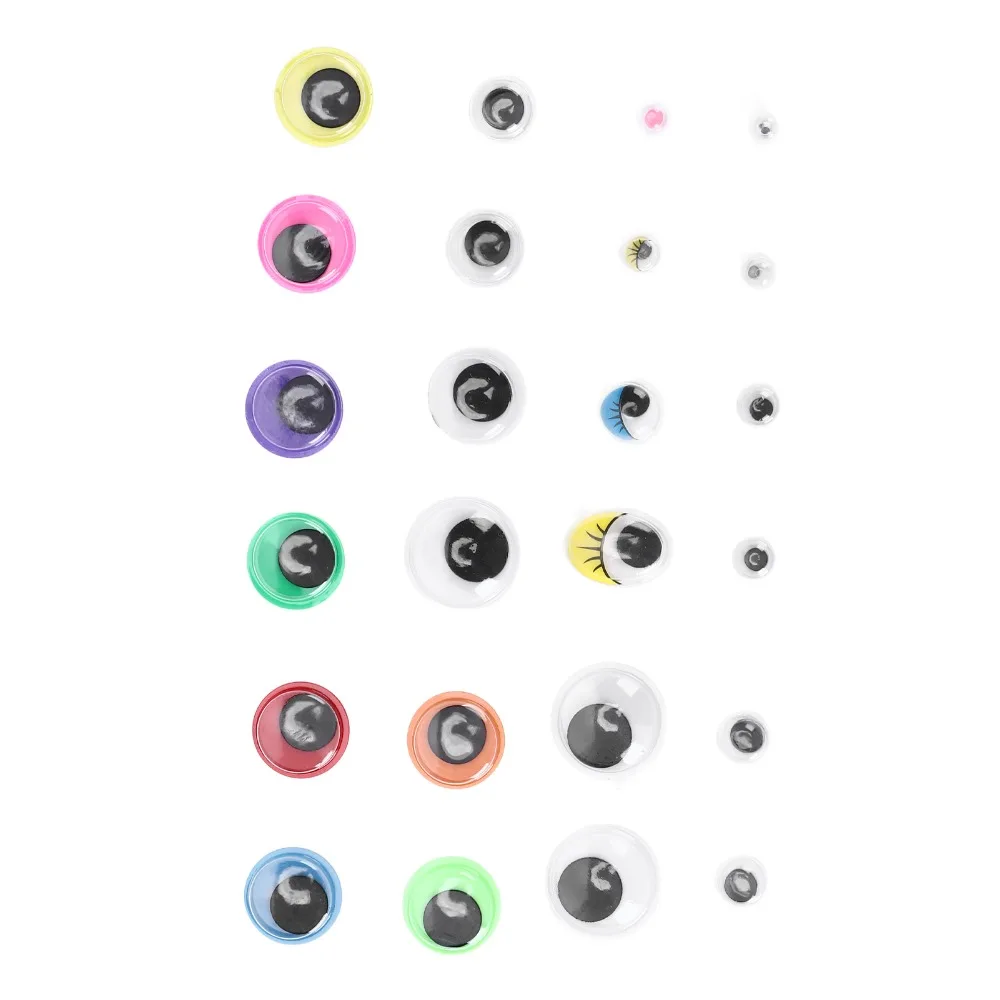 1700pcs Multi Colors Googly Eyes Self Adhesive Different Sizes Self Adhesive Eyes With Storage Box Colorful Wiggle Eyes
