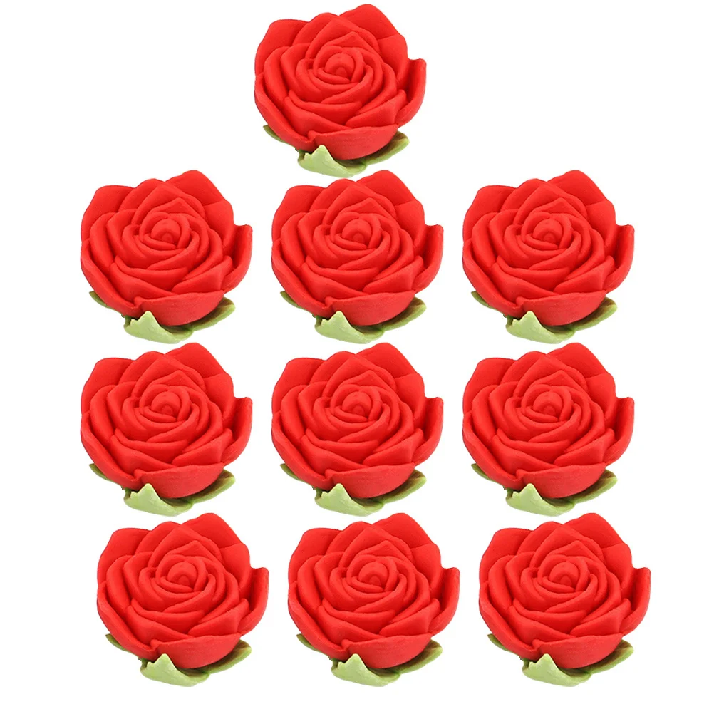 

24Pcs Rose Shaped Eraser Lovely Simulation Design Premium Soft Stationery Eraser for Kids Students Artists Random Color