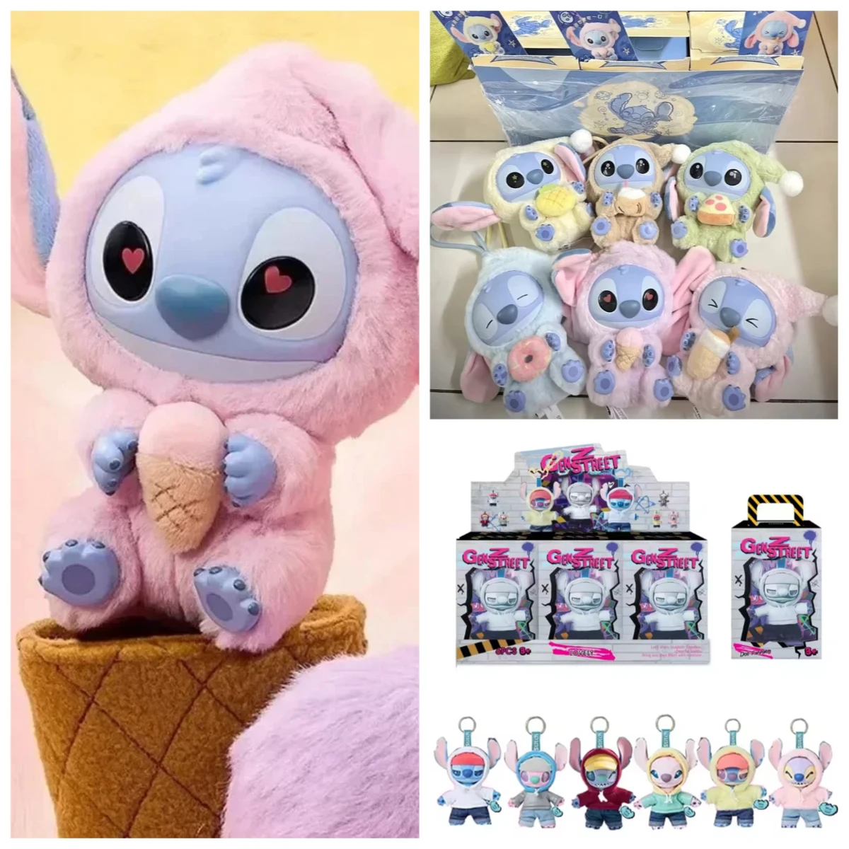 

Disney Genuine Stitch Genz Street Series Blind Box Vinyl Pendant Mystery Box Miniso Stitch Eat Sleep Series Vinyl Blind Box Gift
