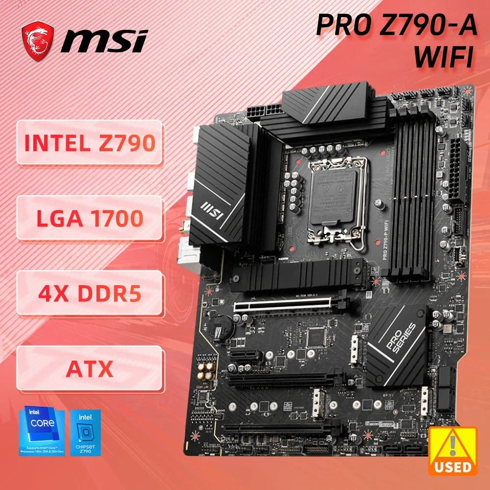 Z790 placa-mãe msi pro Z790-A wifi para core i7 14700k 13700k 12700kf lga 1700 placa-mãe para core i5 12400 12400f cpu ddr5.