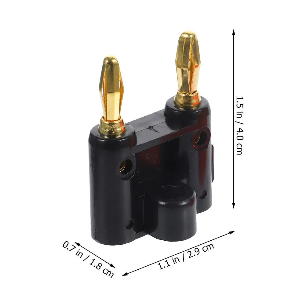 20pcs Banana Plug Connector Speaker Wire Clips Dual Gold Plated Screw Type Audio Equipment Home Stereo Speaker Polarity