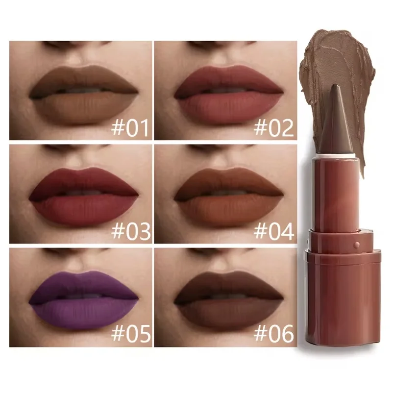 매트 립 메이크업 키트 방수 롱래스팅 립 라이너 레드 브라운 핑크 누드 톤 립스틱 세트