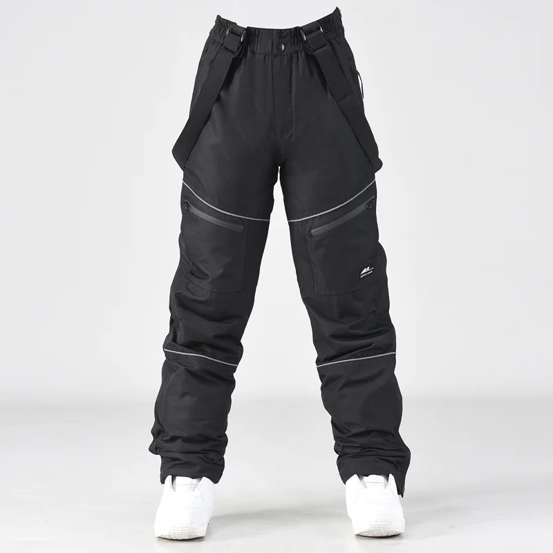 

New winter snow pants with wind and cold resistance thickened warmth and waterproof pants cotton clip for couple skiing pants