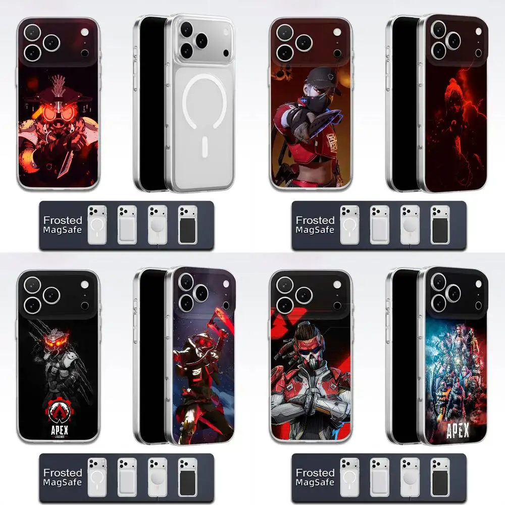 

A-Apex Legends Game Phone Case For iPhone 17,16,15,14,13,12,11,Pro,Max,Plus,E,Air,Mini Magsafe Transparent