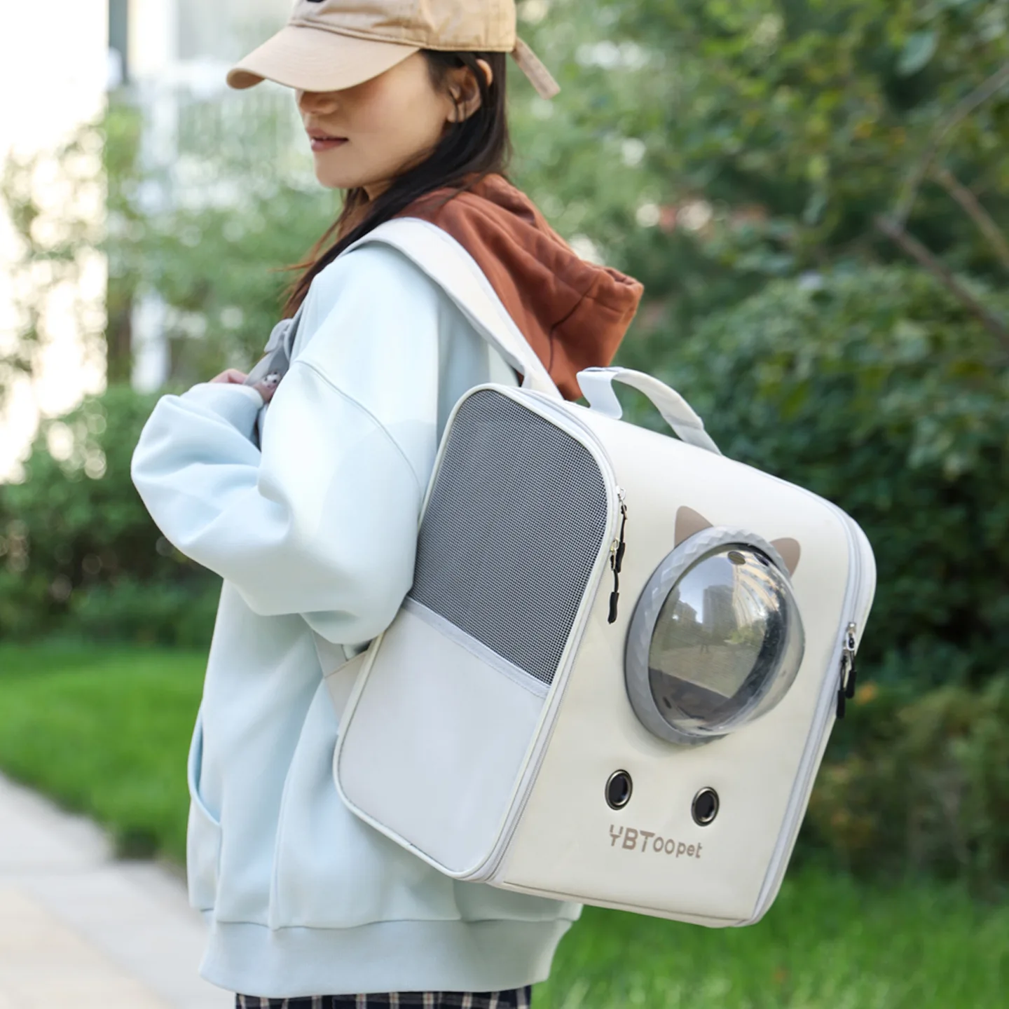 Mochila transportadora cápsula espacial anti-estrés para gatos y perros - imagen 3