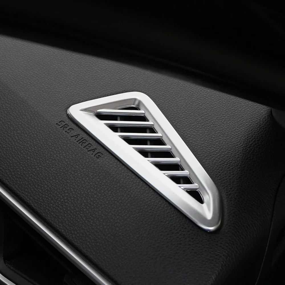 For Toyota Corolla Cross XG10 Hybrid 2021 - 2025 LHD Front AC Outlet Cover Frame Air Conditioning Vent Sticker Trim ABS 2 Pcs