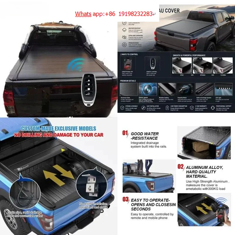 Zolionwil High-end Roller Shutter Electric Roll up Pickup Truck Bed Tonneau Cover for HILUX SR5