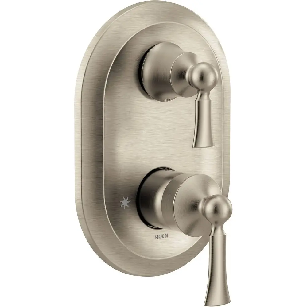 

Brushed Nickel 3-Series 2-Handle Shower Trim with Transfer Valve, Suitable for Double Handle or Bathtub