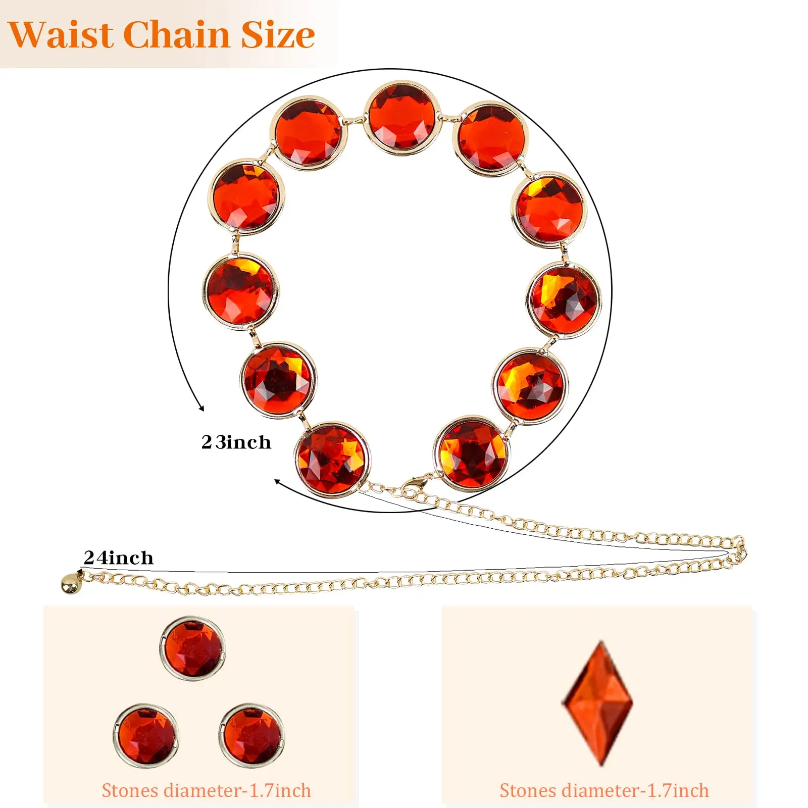 Corvo cinto titãs trajes acessórios gemas vermelhas pedra ajustável corrente de cintura anime jóia cosplay adereços para festa de halloween feminino