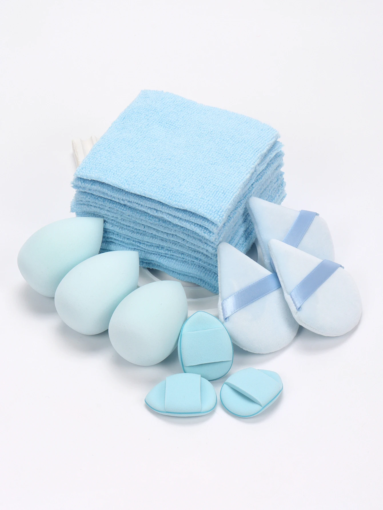 29ピースメイク落としパッド、水、ドライ、ウェットファンデーション付きの二重目的メイクスポンジ、すべての肌タイプに適しています