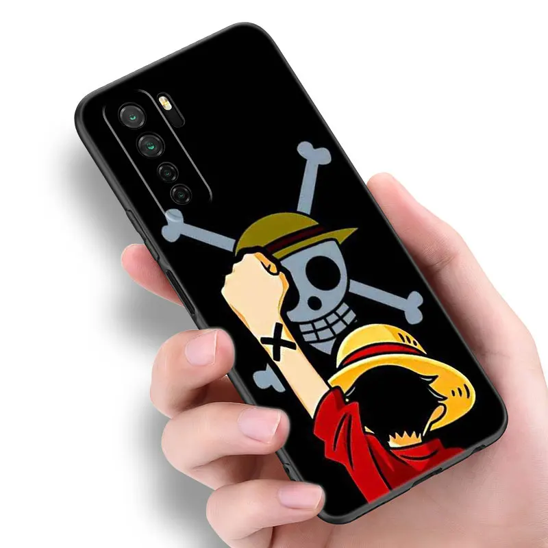 Anime One Piece Luffy Black Phone Case For Huawei Nova 8 9 10 SE 11 Ultra 12 Pro 7i 8i 11i 11E Y70 Plus Y60 Y61 Y71 Y90 Y91