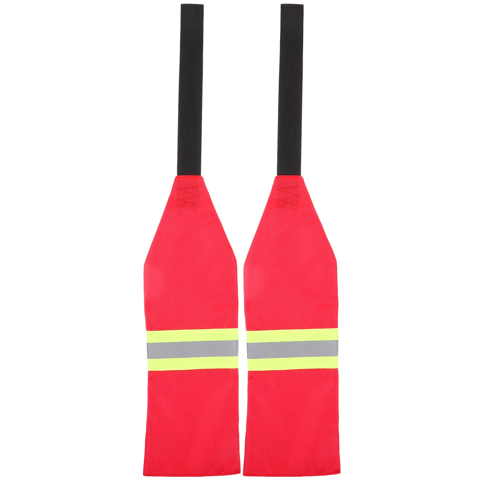 

2pcs Safety Flags for Kayak Canoe Boat with Reflective Strips Red Oxford Fabric Foldable Travel Towing Accessories