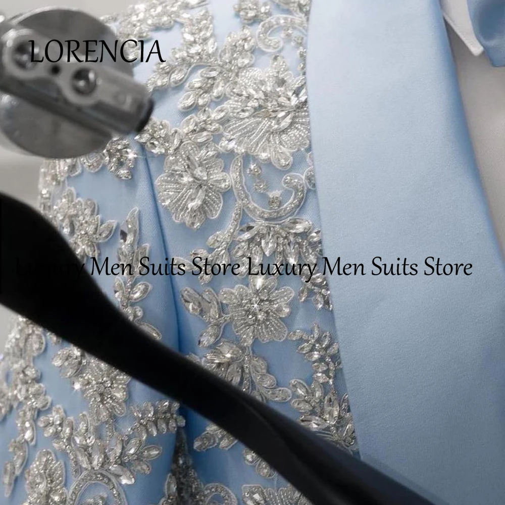 Luxury Rhinestone Suit for Men 2 Piece Single Breasted Wedding Party Tuxedos Customized Blazer Pants abiti uomo estivi eleganti