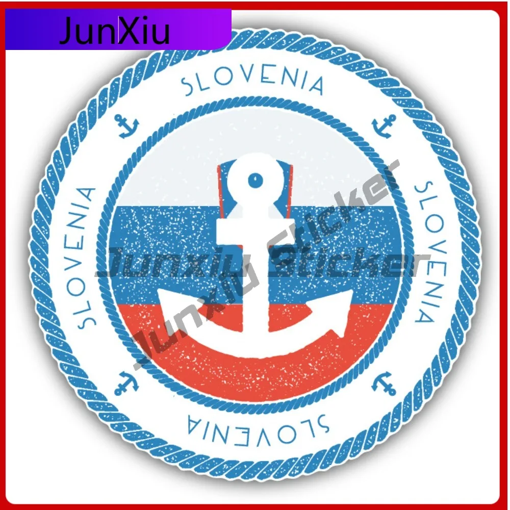

Slovenia Flag Grunge Nautical Stamp Car Decal Bumper Stickers Cool Style Helmet Use For Laptop Surface Vehicle Exterior Decor