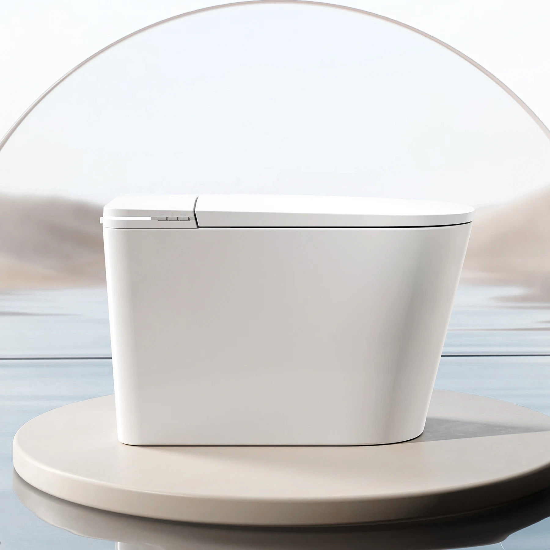 New Product Ideas Intelligent Smart Floor-Mounted Toilet Auto Open Cover Auto Flush Fragrant Warm Air Drying Seat Heating