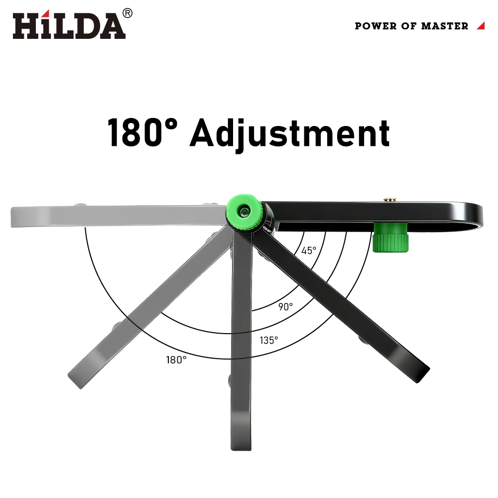 HILDA Mini Laser Level Wall Bracket Adjustable 180° For 1/4" Thread Laser Levels Support Wall Mounted Holder Strong Magnet
