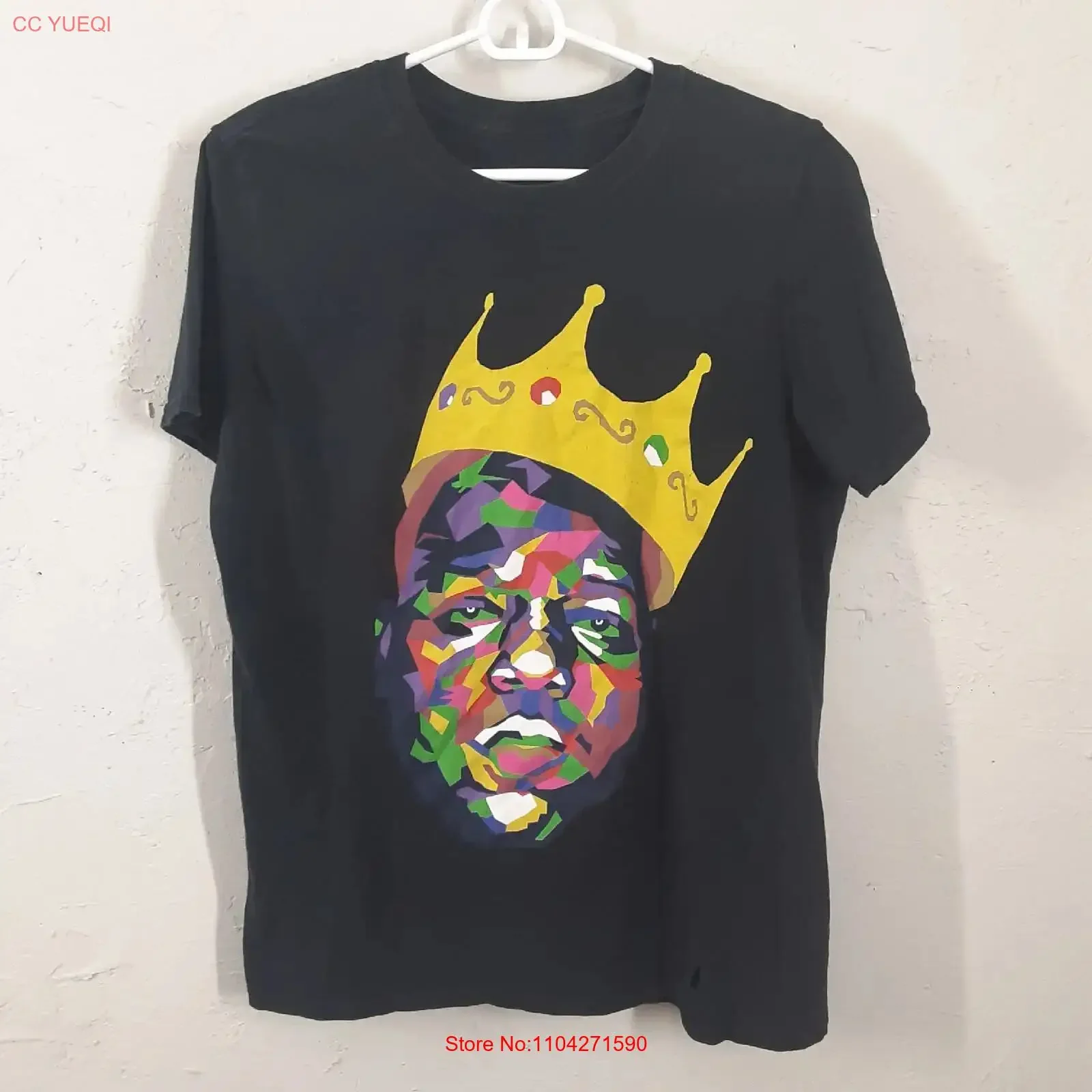 The Notorius BIG T Shirt Official Merch Crown Art Mens Medium Black Rap Hip Hop vintage Washed Unisex Comfortable Versatile