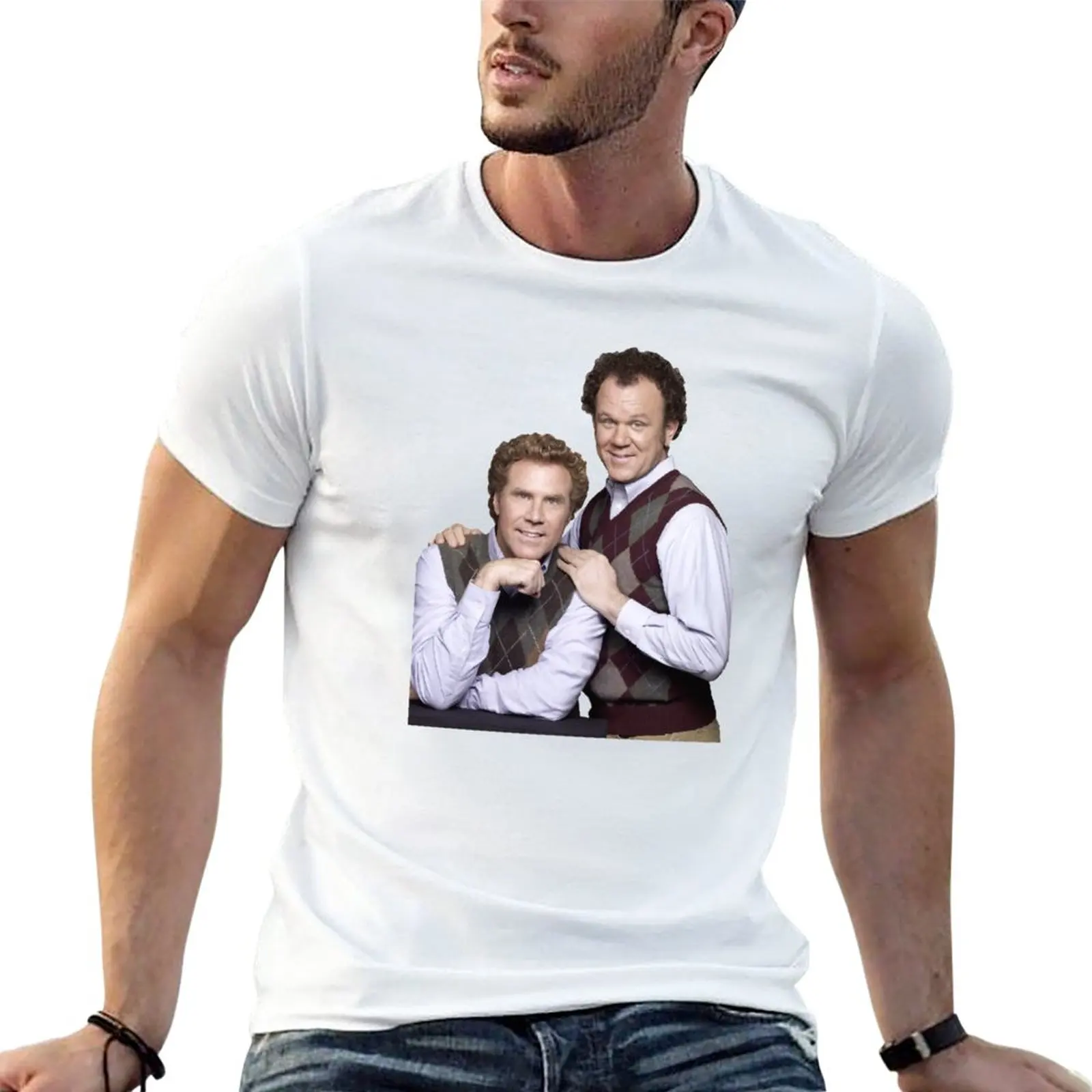 

New STEP BROTHERS Classic Tshirt Mug Portrait ALL SIZES T-Shirt Man t-shirt street wear plus size clothes shirts men