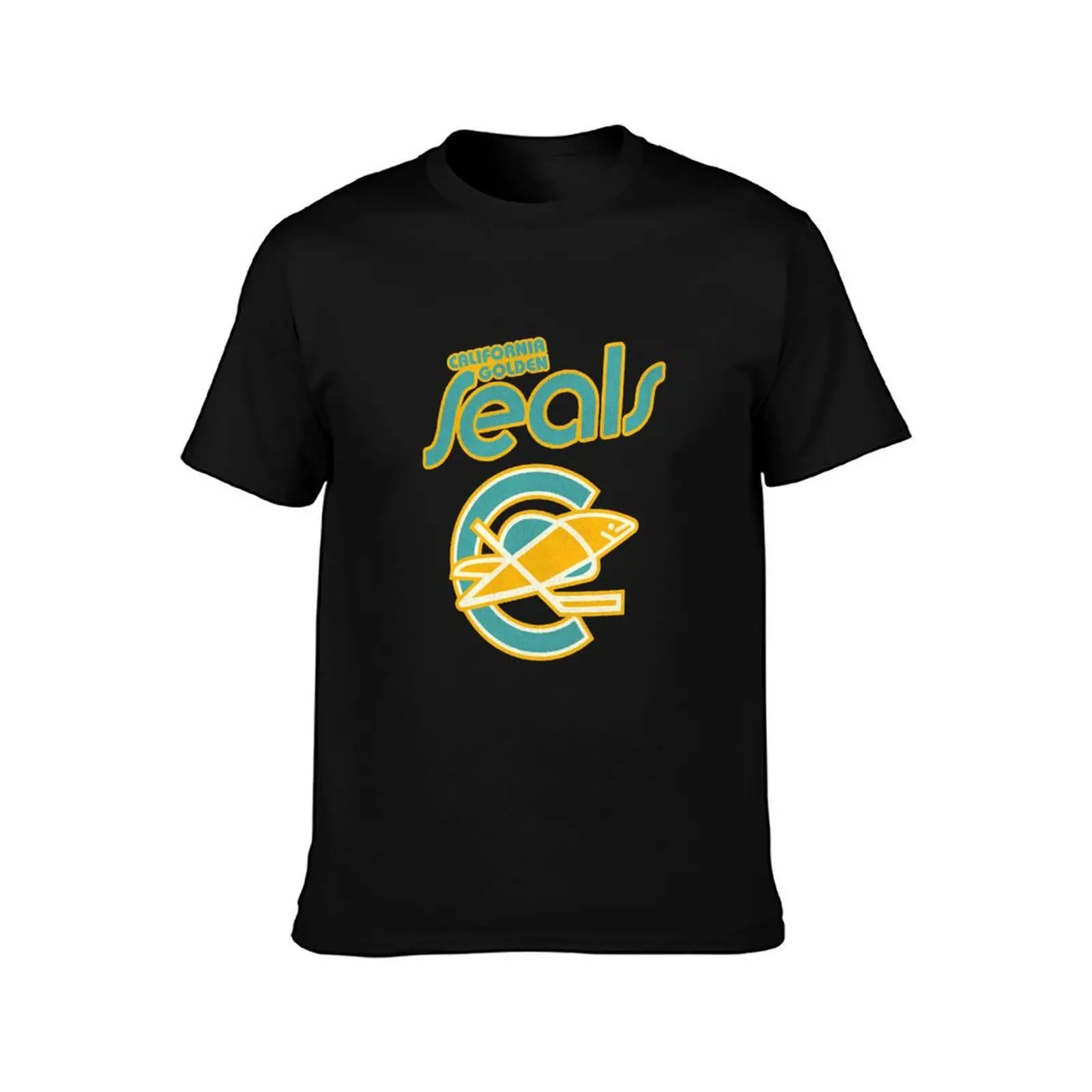 Retro Defunct California Golden Seals Ice Hockey T-Shirt Simple Print Design T-Shirt