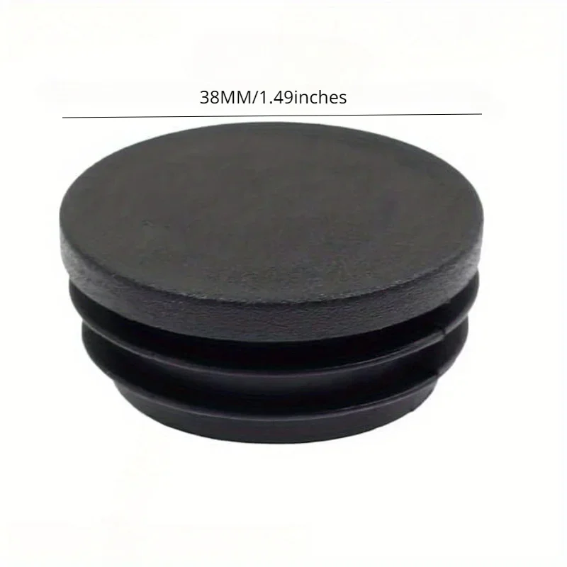 20pcs 38mm Round Steel Pipe Plastic Hole Plug Insert End Cap Metal Tubing Ladder Glide Protection Furniture Chair Leg Cover