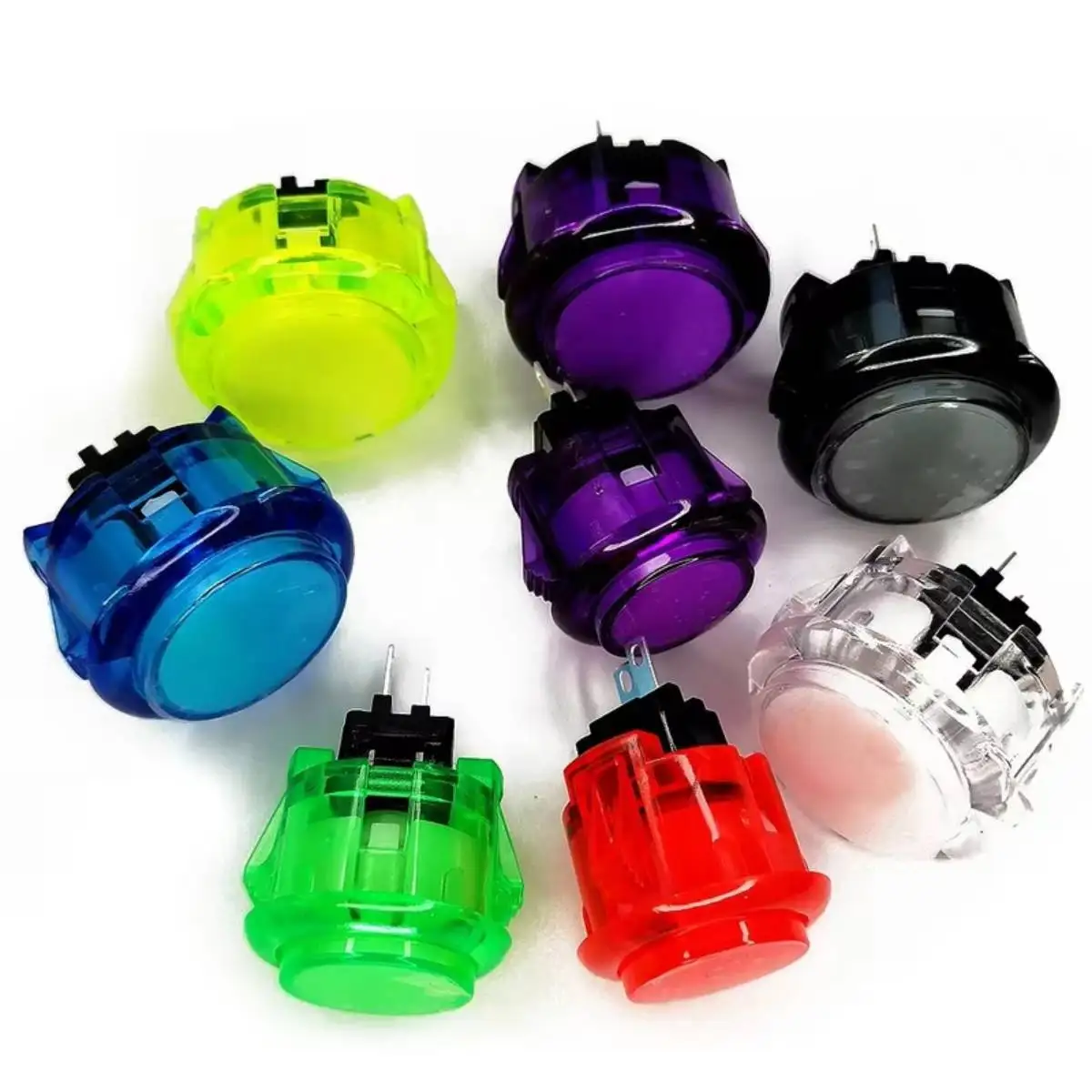 

Clear Push Button 24mm 30mm Durable Multicade Video Game Console Copy Sanwa Obsc Hitbox Controller Tablero Arcade Pc Neo Geo