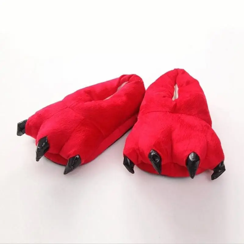 Dinosaur Paw Slippers Winter Soft Warm Monster Funny for Men Women Kids Parent-child Home House Slipper Shoes Room Cotton Shoes