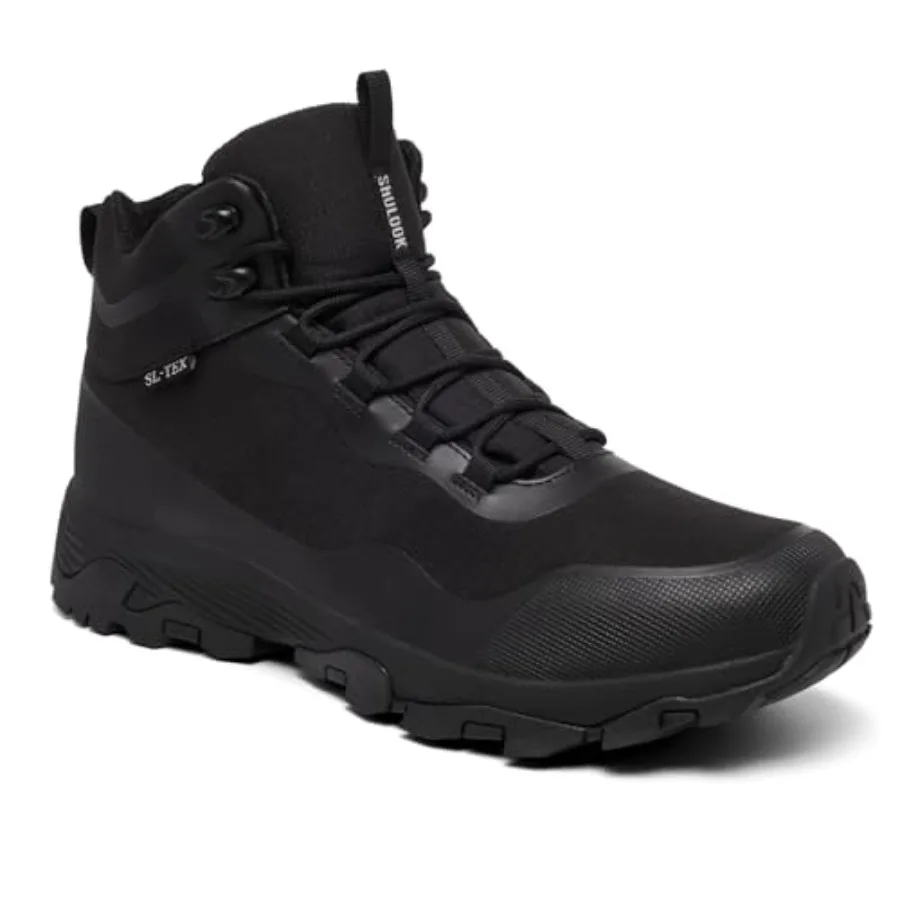 

SHULOOK Men's Waterproof Hiking Boots Outdoor Lightweight Breathable Trekking Camping Mountaineering Shoes