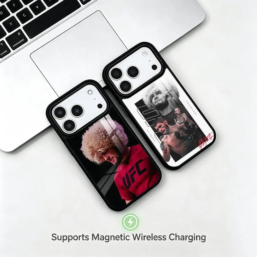 The Eagle Khabib gift Phone Case For iPhone17,16,15,14,13,12,11 Plus,Pro Allows magnetic wireless charging