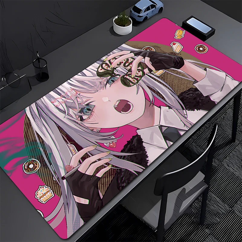 

Mouse Pad PC Anime Cute Girl Keyboard Pad Natural Rubber Anti-Slip Office Laptop Kawaii Extended Desk Mat Perfect Gift for Teens