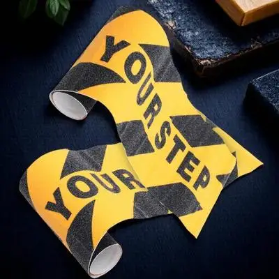 

2Pcs Anti-Slip Caution Warning Stickers Strong Adhesive Slip Resistant Wet Floor Stairs Safety Decals Slippery Floor Warning