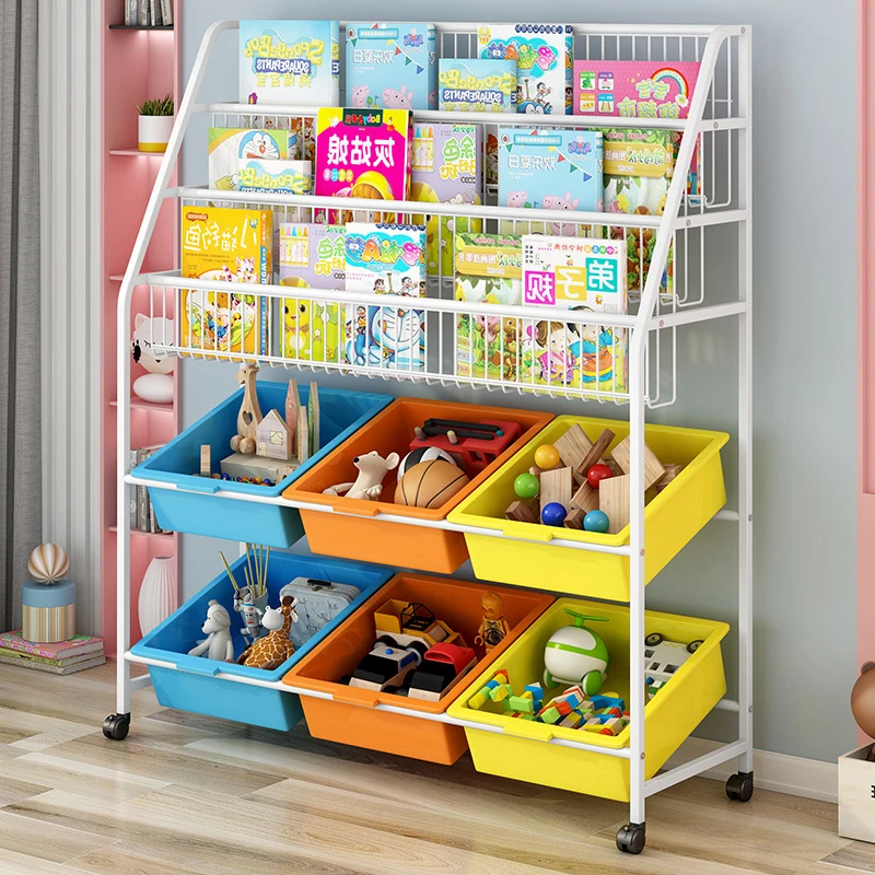 

Children's bookshelf picture book toy storage rack floor-to-ceiling multi-layer