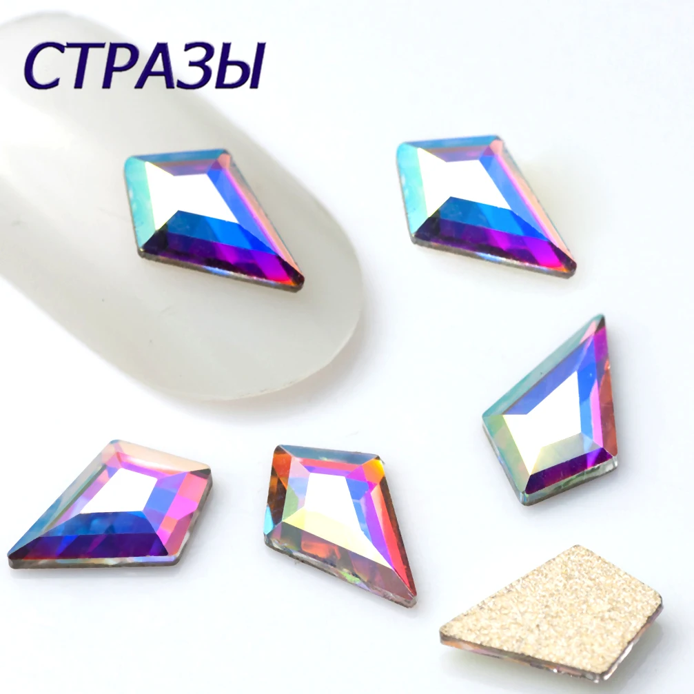 

20pcs Arrow AB Crystal Hight Quality Non Hotfix Flatback Nail Art Shiny Rhinestone Glass Manicure Tips 3D Nail Charms Decoration