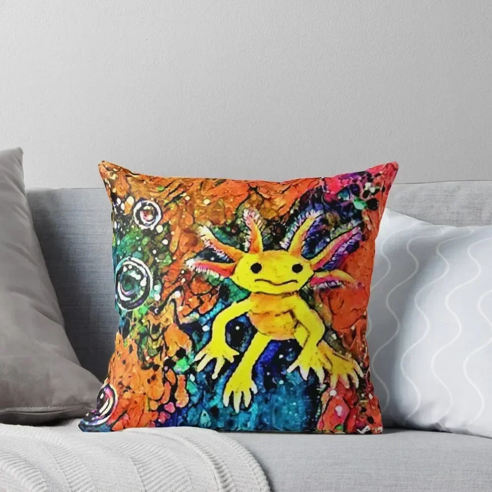 Axolotl 1 Throw Pillow Pillow Case Decorative pillow case Sofa Cushions