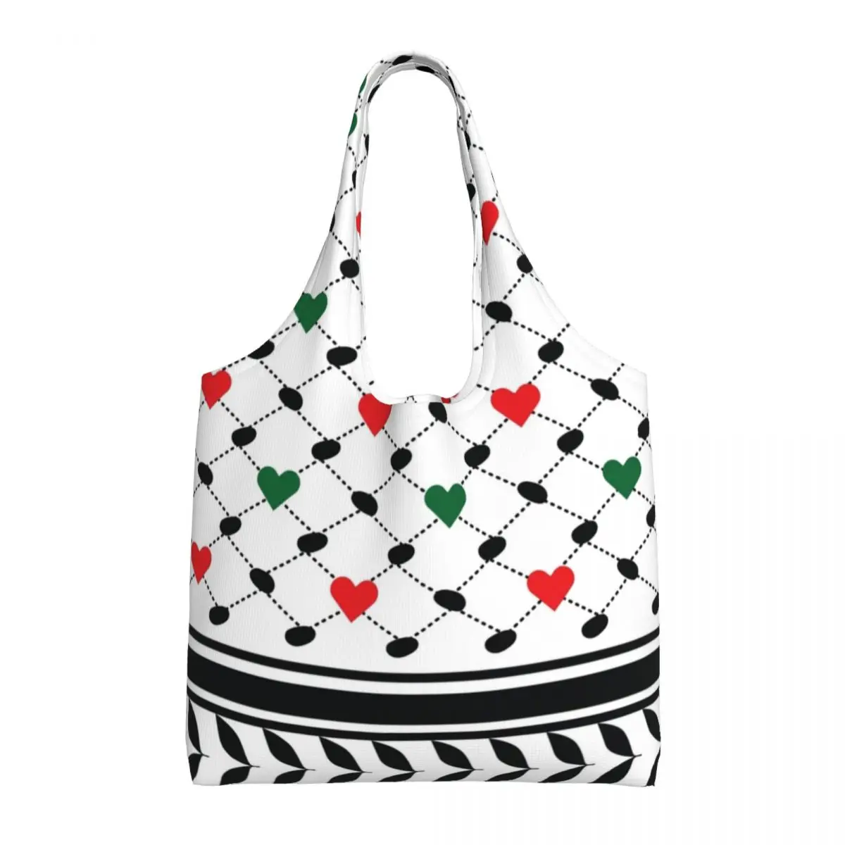 Solidarity For Palestine Shopper Bag Keffiyeh Handbags Women Designer Tote Bag Modern Cloth Travel Shoulder Bag