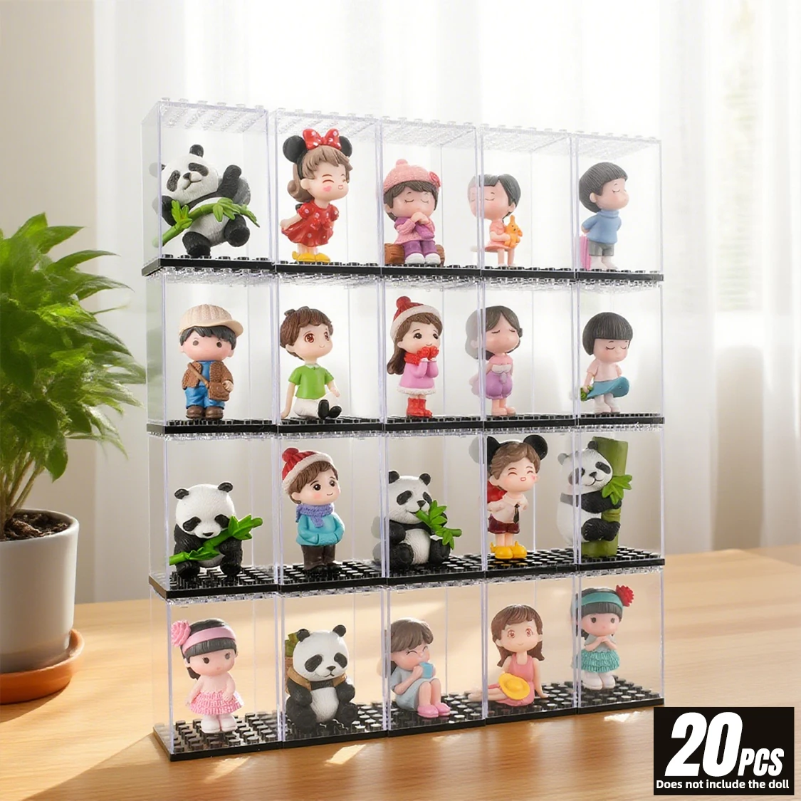 

20 Pcs Minifigures Display Cases Set, Mini-Figures Display Cases Fits For Figures Display, Single Mini-Figures Storage Case For Figures Collectors, Acrylic Building Block Display Box Dust-Proof