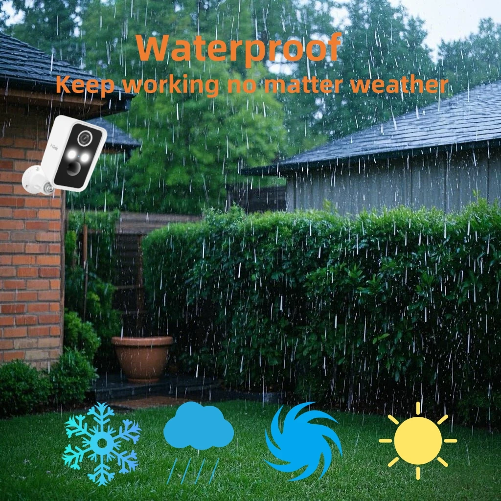 1080P دقة الفيديو تعمل بالطاقة الشمسية الأمن في الهواء الطلق كاميرا بطارية لاسلكية AI كشف الحركة لا رسوم شهرية اتجاهين الصوت #2